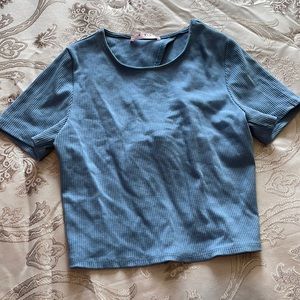 Baby Blue Backless shirt